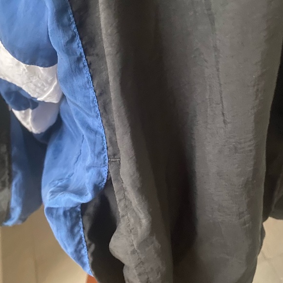 Rare Vintage Nike Jacket Men’s Large 90s Big Center Swoosh Zip Blue Windbreaker - Picture 7 of 16